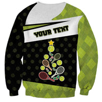Personalized Tennis Christmas Sweatshirt Ho Ho Hold My Racquet - Wonder Print Shop