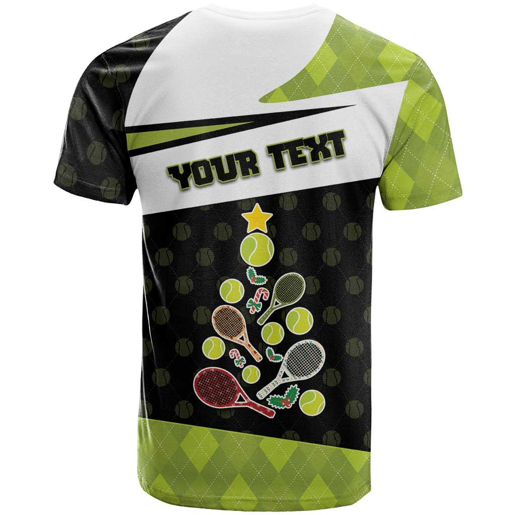Personalized Tennis Christmas T Shirt Ho Ho Hold My Racquet - Wonder Print Shop