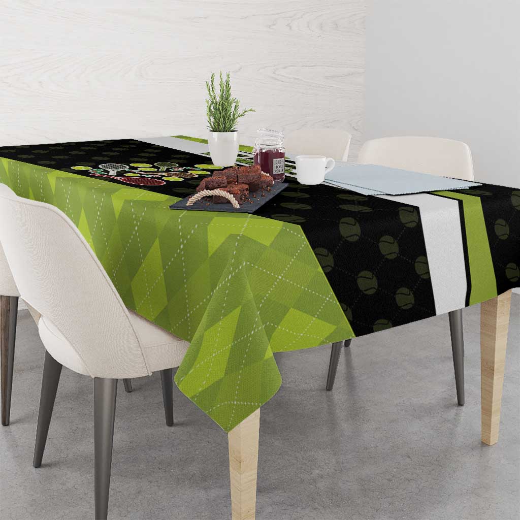 Tennis Christmas Tablecloth Ho Ho Hold My Racquet - Wonder Print Shop