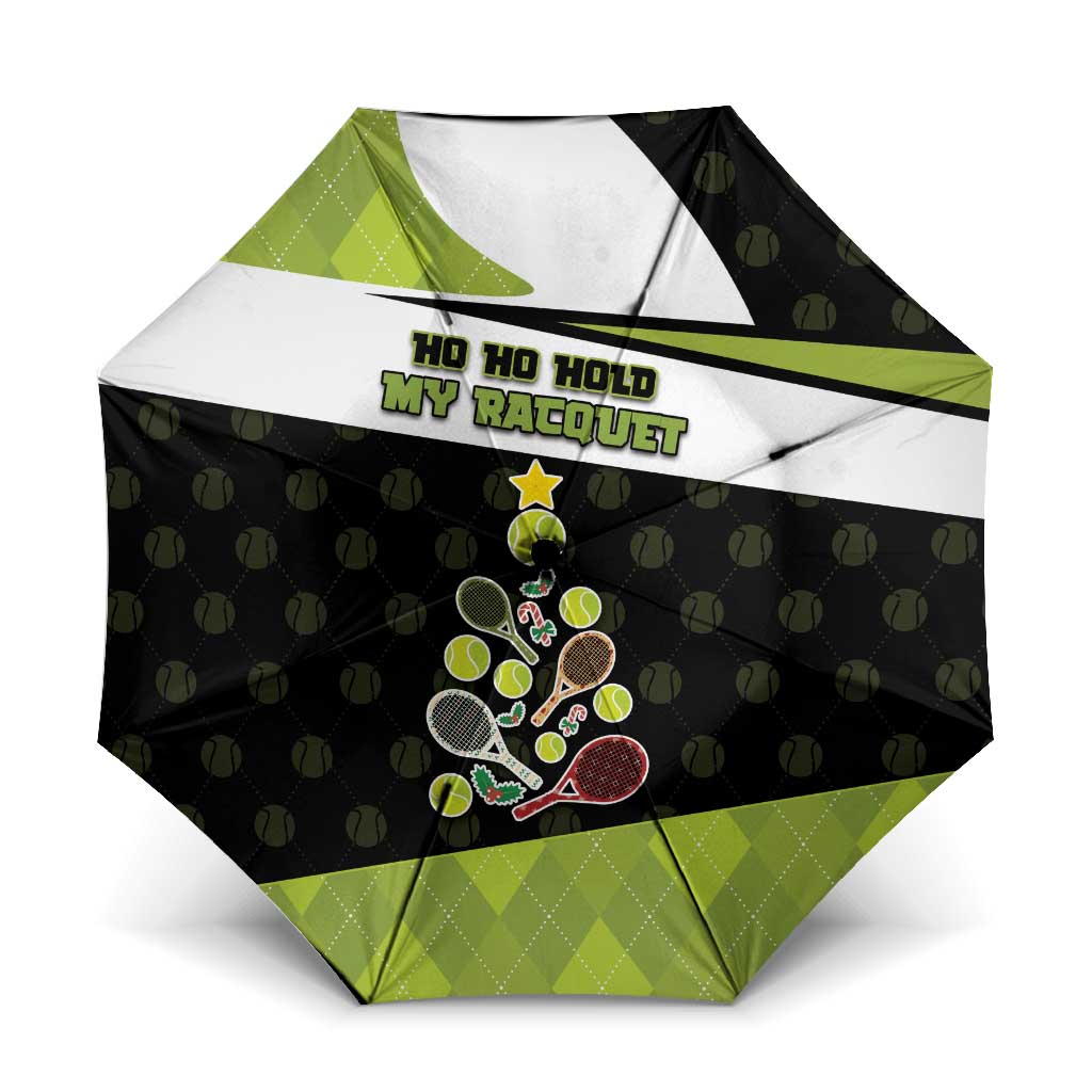 Tennis Christmas Umbrella Ho Ho Hold My Racquet - Wonder Print Shop
