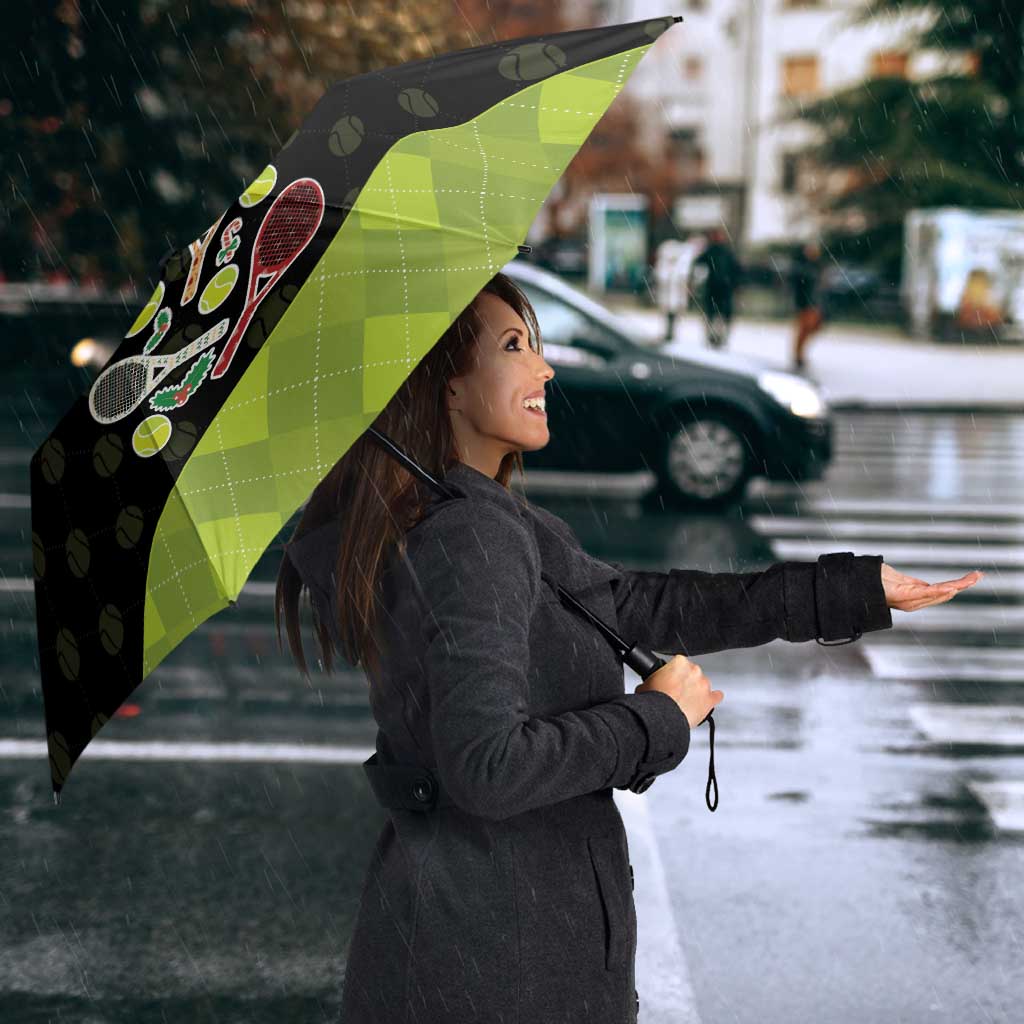 Tennis Christmas Umbrella Ho Ho Hold My Racquet - Wonder Print Shop