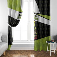 Tennis Christmas Window Curtain Ho Ho Hold My Racquet - Wonder Print Shop