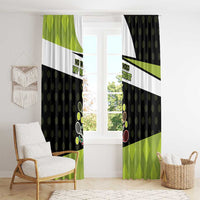 Tennis Christmas Window Curtain Ho Ho Hold My Racquet - Wonder Print Shop