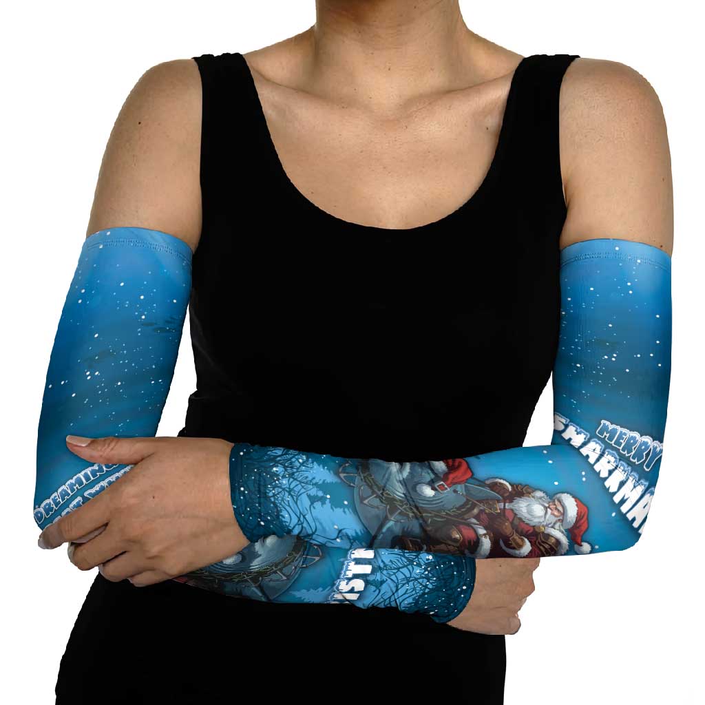 Merry Sharkmas Arm Sleeves I Am Dreaming Of A Great White Christmas - Wonder Print Shop