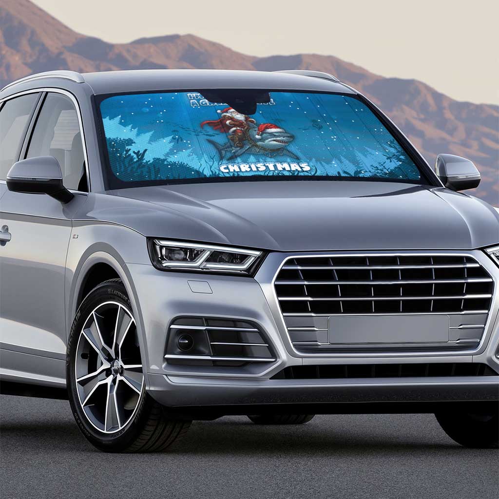 Merry Sharkmas Auto Sun Shade I Am Dreaming Of A Great White Christmas - Wonder Print Shop