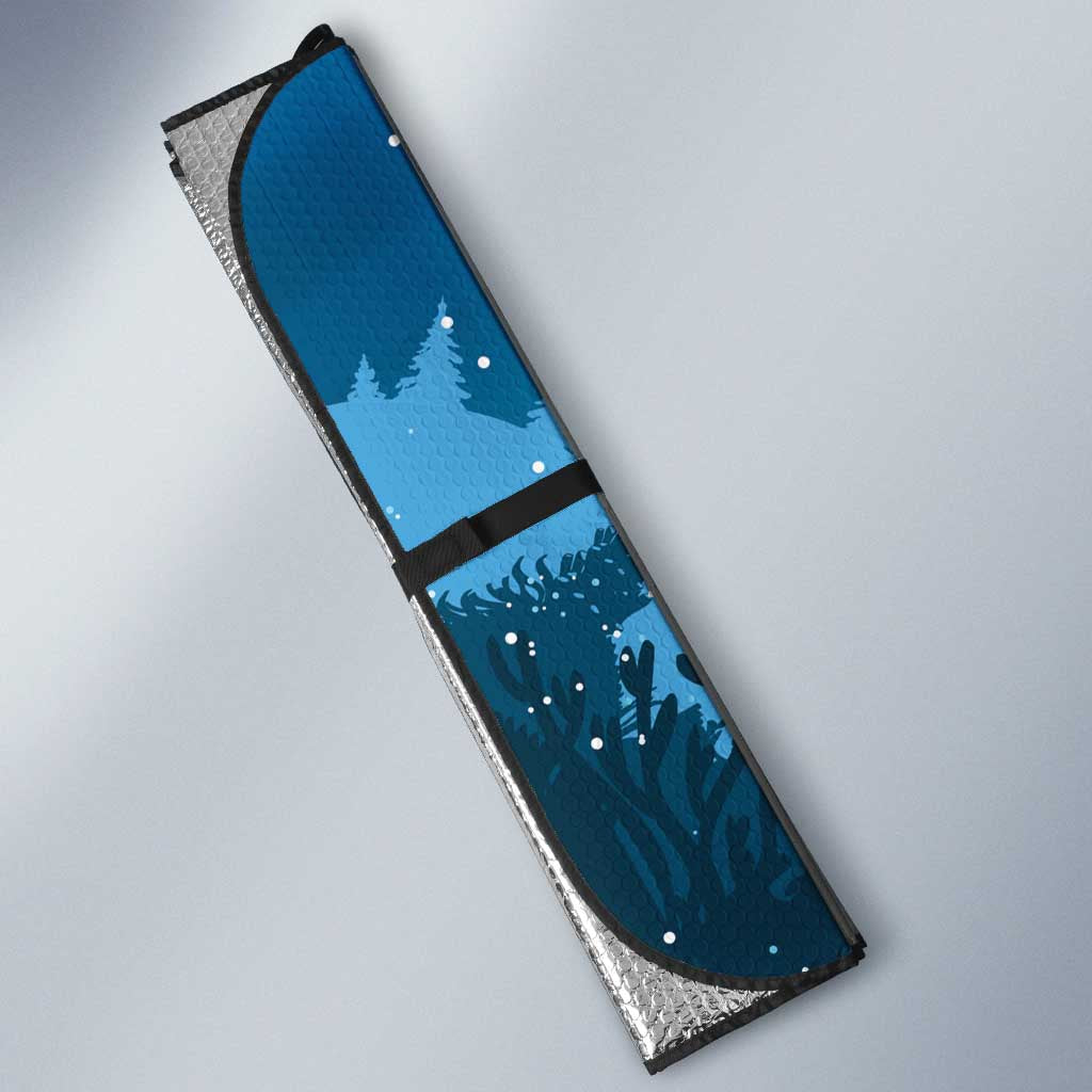 Merry Sharkmas Auto Sun Shade I Am Dreaming Of A Great White Christmas - Wonder Print Shop