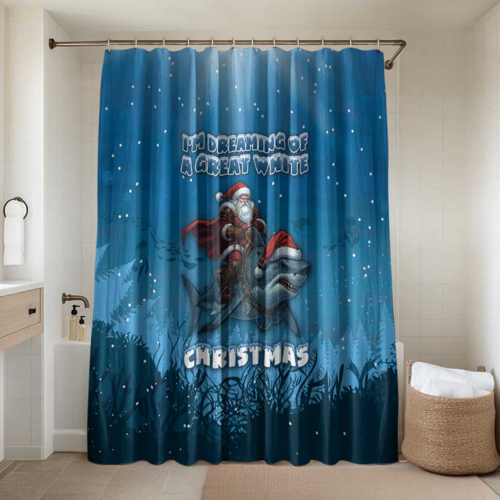 Merry Sharkmas Bathroom Set I Am Dreaming Of A Great White Christmas - Wonder Print Shop