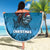 Merry Sharkmas Beach Blanket I Am Dreaming Of A Great White Christmas - Wonder Print Shop
