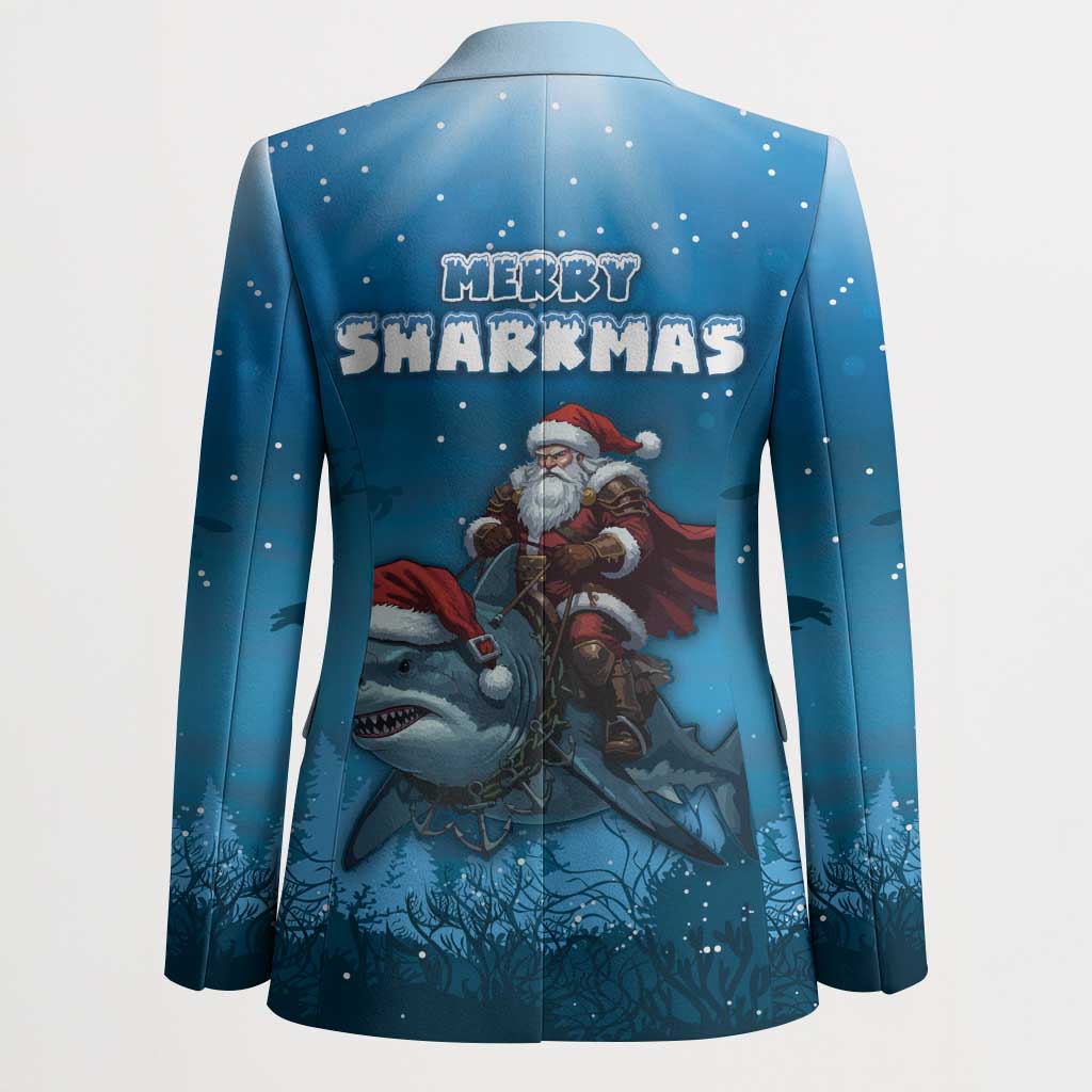 Merry Sharkmas Blazer I Am Dreaming Of A Great White Christmas - Wonder Print Shop