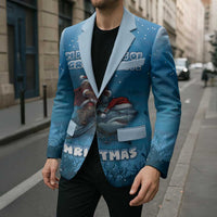 Merry Sharkmas Blazer I Am Dreaming Of A Great White Christmas - Wonder Print Shop