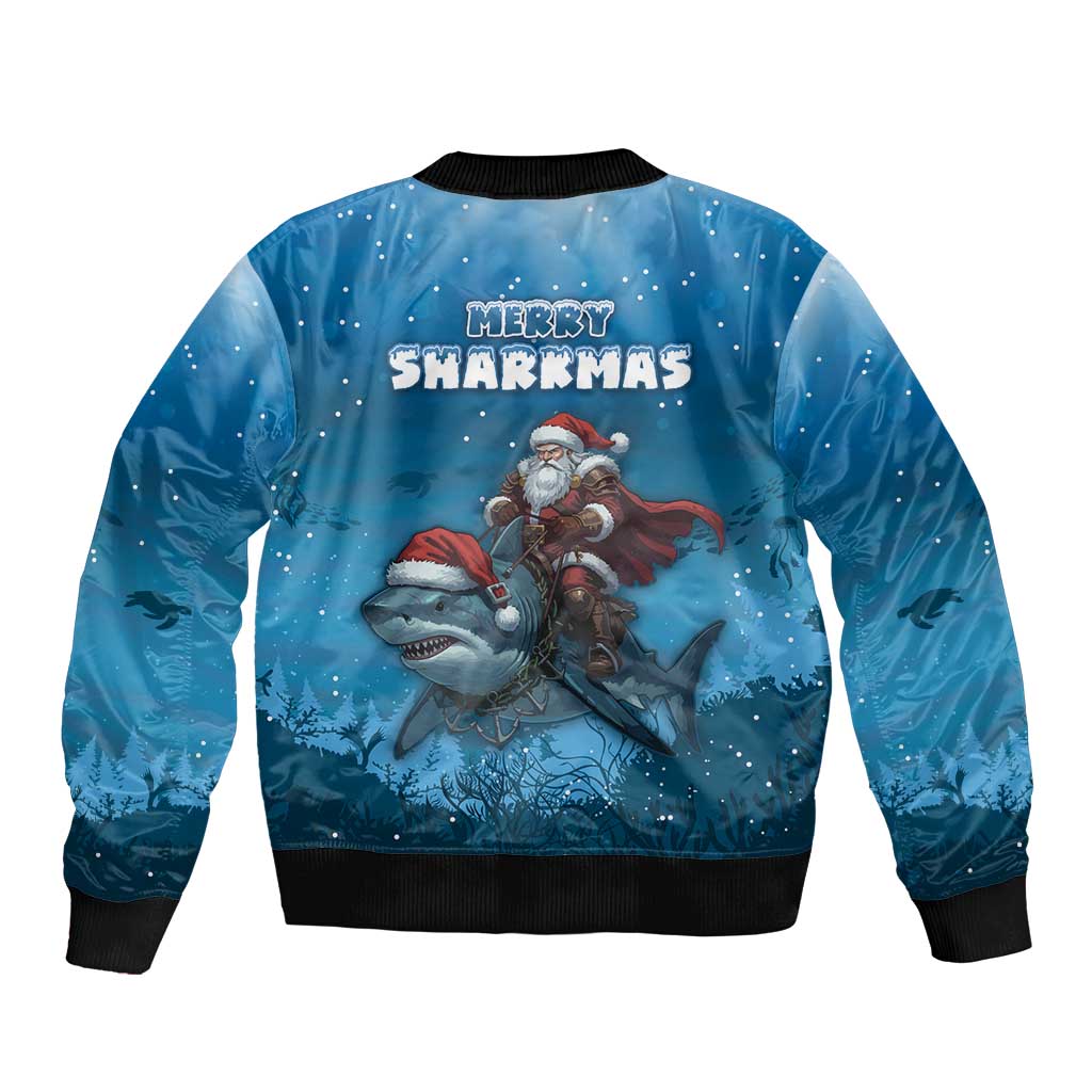 Merry Sharkmas Bomber Jacket I Am Dreaming Of A Great White Christmas - Wonder Print Shop