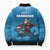 Merry Sharkmas Bomber Puffer Jacket I Am Dreaming Of A Great White Christmas - Wonder Print Shop