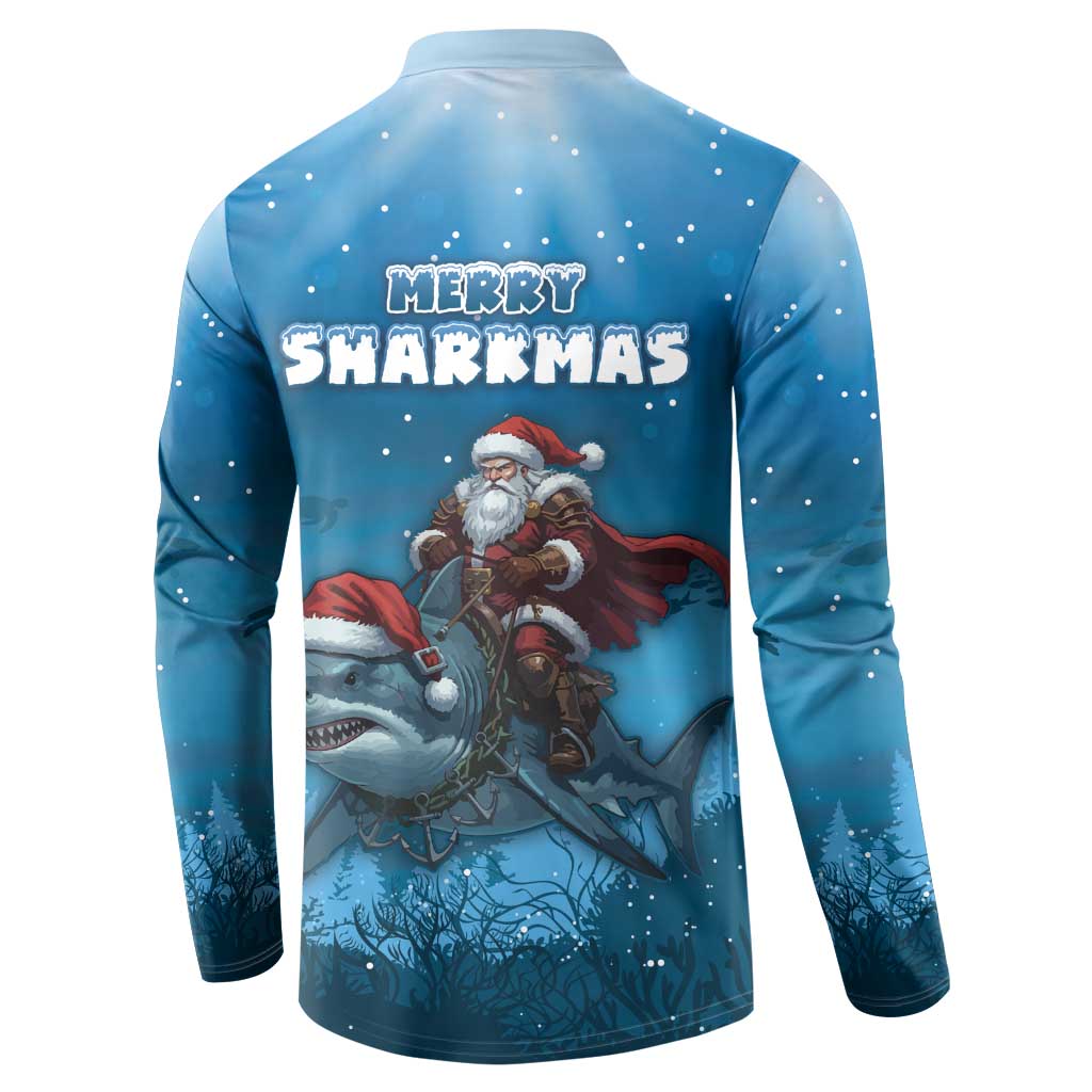 Merry Sharkmas Button Sweatshirt I Am Dreaming Of A Great White Christmas - Wonder Print Shop