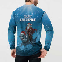 Merry Sharkmas Button Sweatshirt I Am Dreaming Of A Great White Christmas - Wonder Print Shop