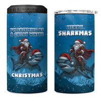 Merry Sharkmas 4 in 1 Can Cooler Tumbler I Am Dreaming Of A Great White Christmas - Wonder Print Shop
