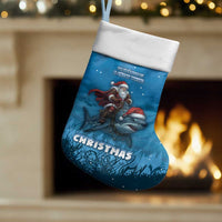 Merry Sharkmas Christmas Stocking I Am Dreaming Of A Great White Christmas - Wonder Print Shop