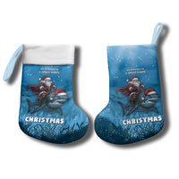 Merry Sharkmas Christmas Stocking I Am Dreaming Of A Great White Christmas - Wonder Print Shop
