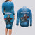 Merry Sharkmas Couples Matching Long Sleeve Bodycon Dress and Long Sleeve Button Shirt I Am Dreaming Of A Great White Christmas - Wonder Print Shop