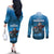 Merry Sharkmas Couples Matching Off The Shoulder Long Sleeve Dress and Long Sleeve Button Shirt I Am Dreaming Of A Great White Christmas - Wonder Print Shop