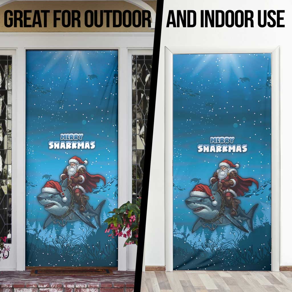 Merry Sharkmas Door Cover I Am Dreaming Of A Great White Christmas - Wonder Print Shop