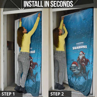 Merry Sharkmas Door Cover I Am Dreaming Of A Great White Christmas - Wonder Print Shop