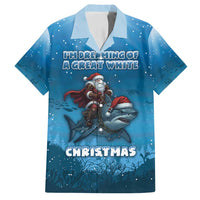 Merry Sharkmas Family Matching Off Shoulder Maxi Dress and Hawaiian Shirt I Am Dreaming Of A Great White Christmas - Wonder Print Shop