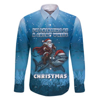 Merry Sharkmas Family Matching Off Shoulder Maxi Dress and Hawaiian Shirt I Am Dreaming Of A Great White Christmas - Wonder Print Shop