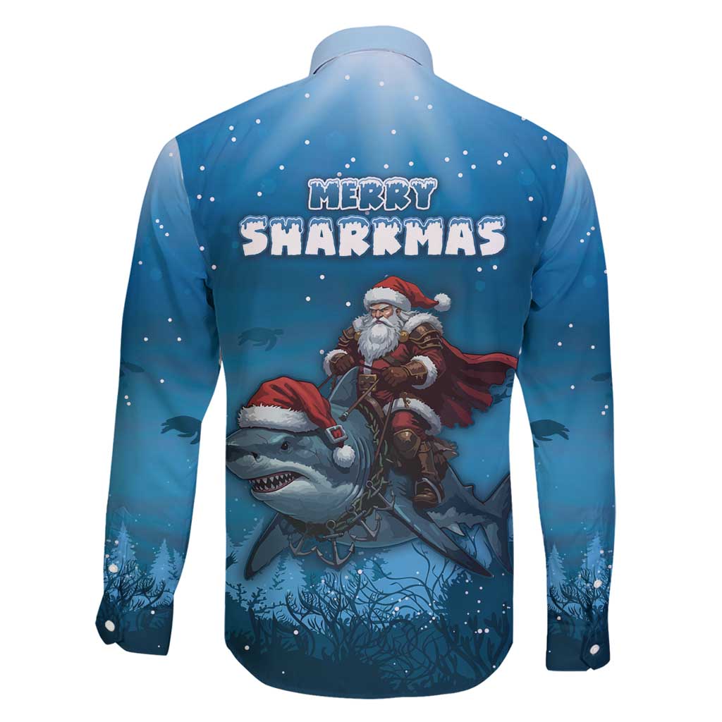 Merry Sharkmas Family Matching Off Shoulder Maxi Dress and Hawaiian Shirt I Am Dreaming Of A Great White Christmas - Wonder Print Shop