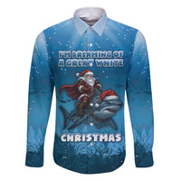 Merry Sharkmas Family Matching Puletasi and Hawaiian Shirt I Am Dreaming Of A Great White Christmas - Wonder Print Shop