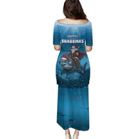 Merry Sharkmas Family Matching Puletasi and Hawaiian Shirt I Am Dreaming Of A Great White Christmas - Wonder Print Shop