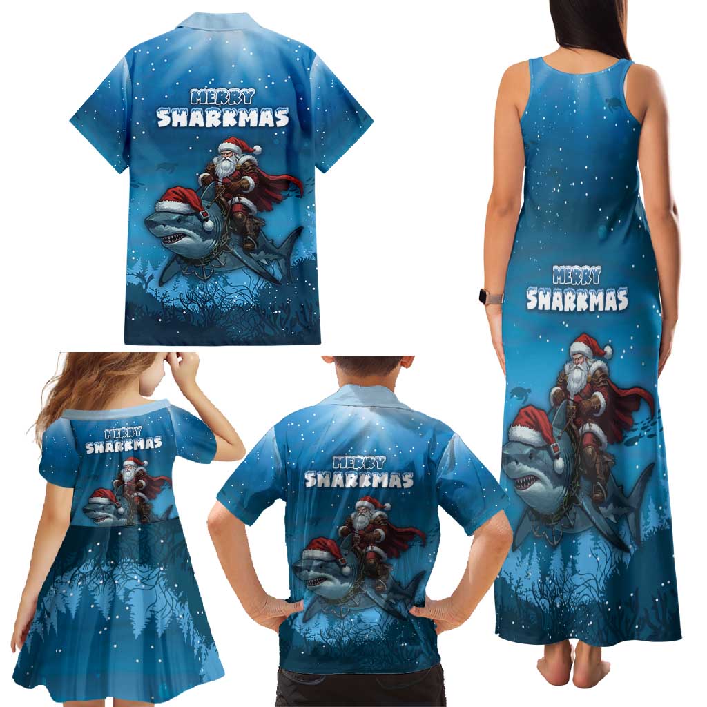 Merry Sharkmas Family Matching Tank Maxi Dress and Hawaiian Shirt I Am Dreaming Of A Great White Christmas - Wonder Print Shop