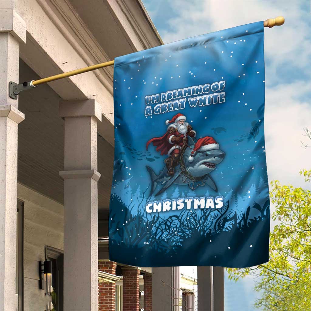 Merry Sharkmas Garden Flag I Am Dreaming Of A Great White Christmas - Wonder Print Shop