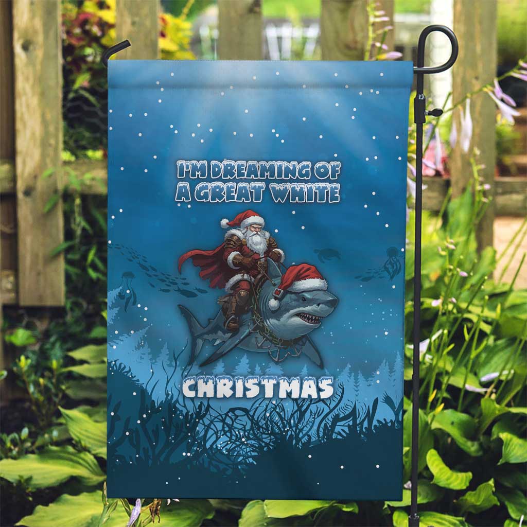 Merry Sharkmas Garden Flag I Am Dreaming Of A Great White Christmas - Wonder Print Shop