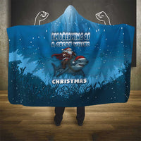 Merry Sharkmas Hooded Blanket I Am Dreaming Of A Great White Christmas - Wonder Print Shop