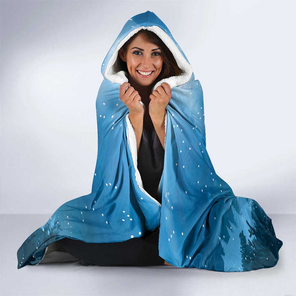 Merry Sharkmas Hooded Blanket I Am Dreaming Of A Great White Christmas - Wonder Print Shop