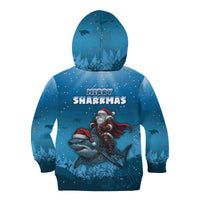 Merry Sharkmas Kid Hoodie I Am Dreaming Of A Great White Christmas - Wonder Print Shop