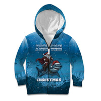 Merry Sharkmas Kid Hoodie I Am Dreaming Of A Great White Christmas - Wonder Print Shop