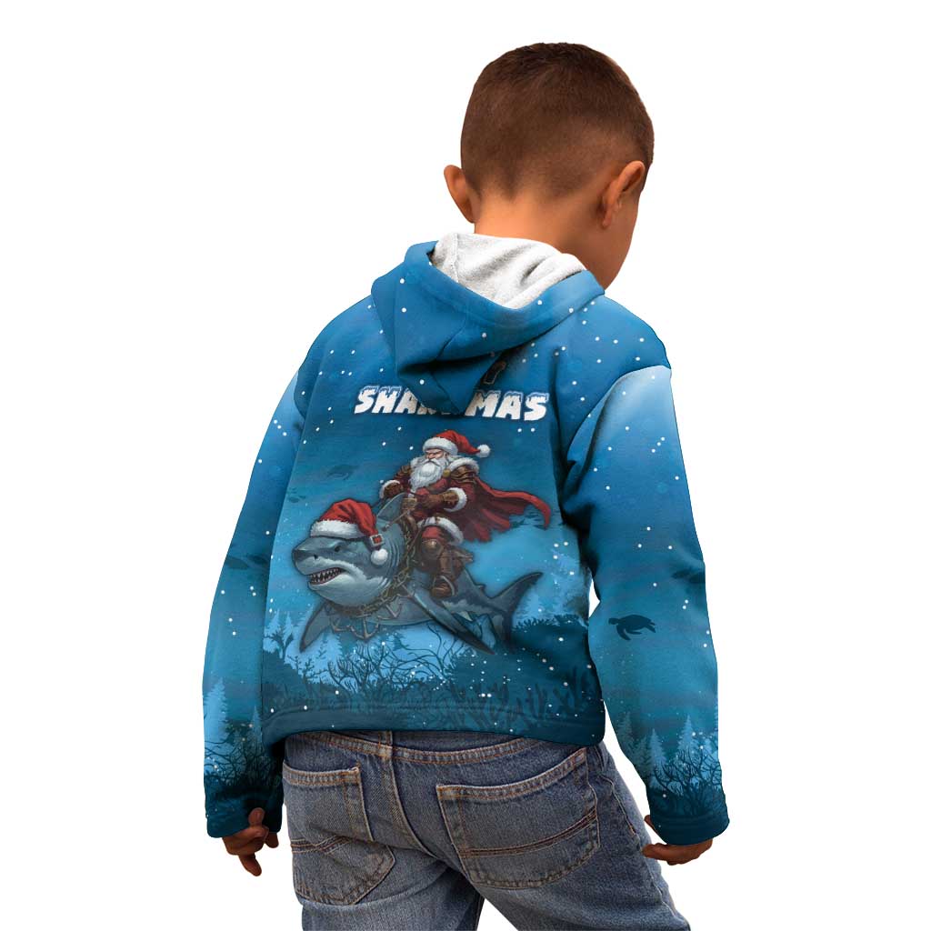 Merry Sharkmas Kid Hoodie I Am Dreaming Of A Great White Christmas - Wonder Print Shop