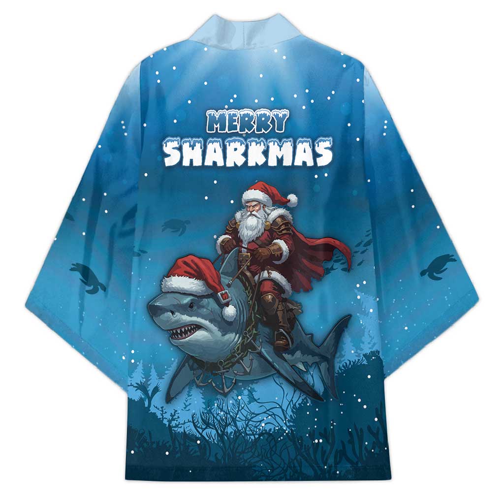 Merry Sharkmas Kimono I Am Dreaming Of A Great White Christmas - Wonder Print Shop