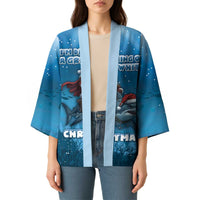 Merry Sharkmas Kimono I Am Dreaming Of A Great White Christmas - Wonder Print Shop