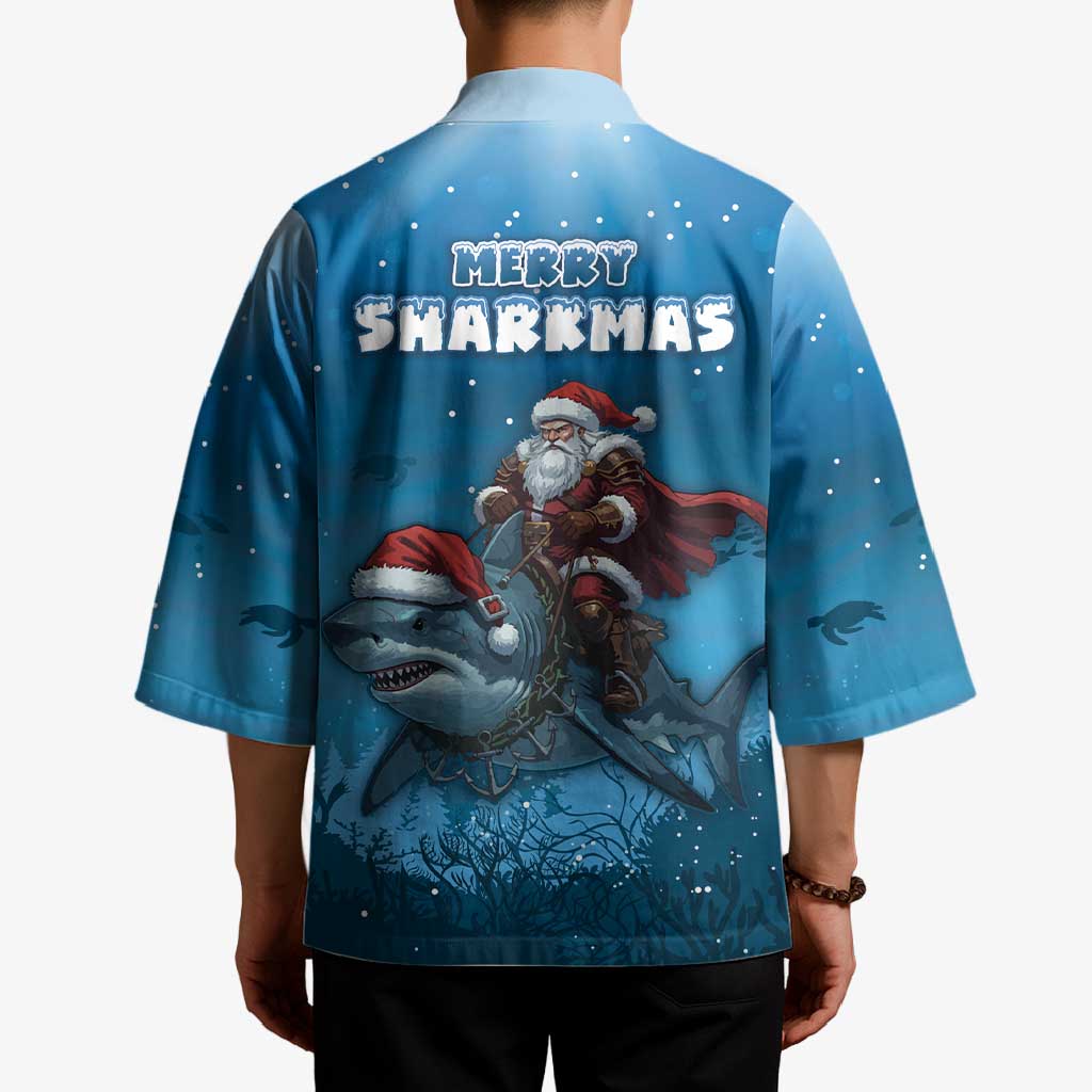 Merry Sharkmas Kimono I Am Dreaming Of A Great White Christmas - Wonder Print Shop