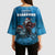 Merry Sharkmas Kimono Sleeve Blouse I Am Dreaming Of A Great White Christmas - Wonder Print Shop