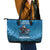 Merry Sharkmas Leather Tote Bag I Am Dreaming Of A Great White Christmas - Wonder Print Shop