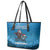 Merry Sharkmas Leather Tote Bag I Am Dreaming Of A Great White Christmas - Wonder Print Shop