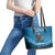 Merry Sharkmas Leather Tote Bag I Am Dreaming Of A Great White Christmas - Wonder Print Shop