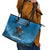 Merry Sharkmas Leather Tote Bag I Am Dreaming Of A Great White Christmas - Wonder Print Shop