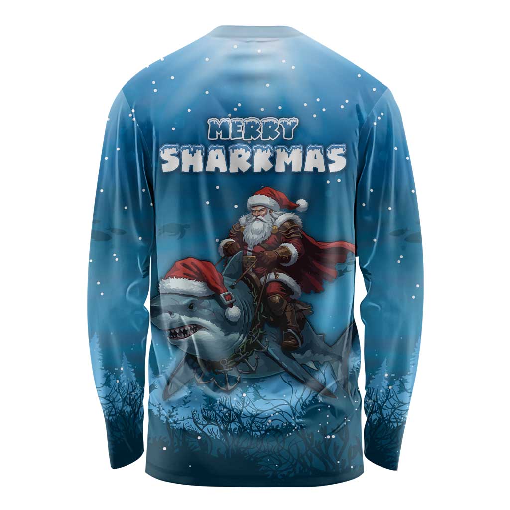 Merry Sharkmas Long Sleeve Shirt I Am Dreaming Of A Great White Christmas - Wonder Print Shop