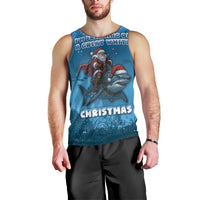 Merry Sharkmas Men Tank Top I Am Dreaming Of A Great White Christmas - Wonder Print Shop