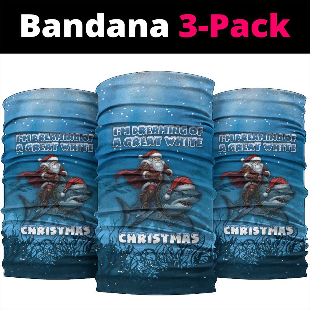 Merry Sharkmas Neck Gaiter I Am Dreaming Of A Great White Christmas - Wonder Print Shop