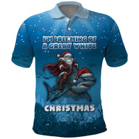 Merry Sharkmas Polo Shirt I Am Dreaming Of A Great White Christmas - Wonder Print Shop